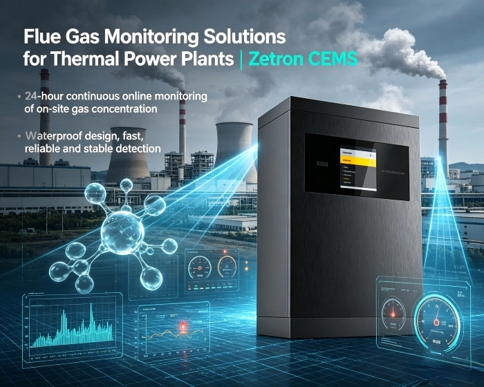 Rešitve za spremljanje dimnih plinov za termoelektrarne | Zetron CEMS od spremljanja procesa do skladnosti z emisijami na koncu cevi